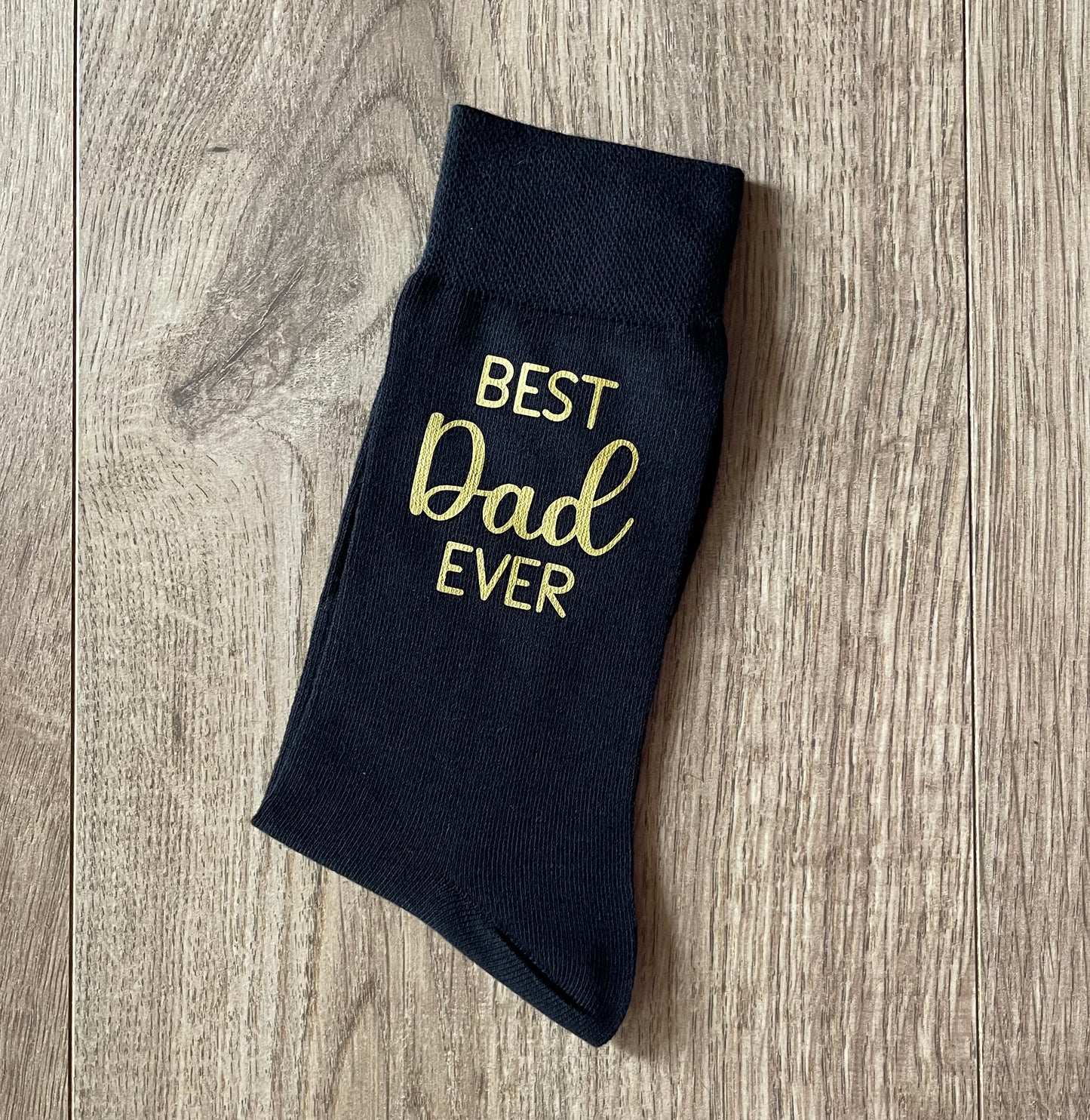 Best dad ever socks gold