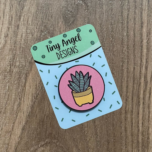 Pink cactus pop socket