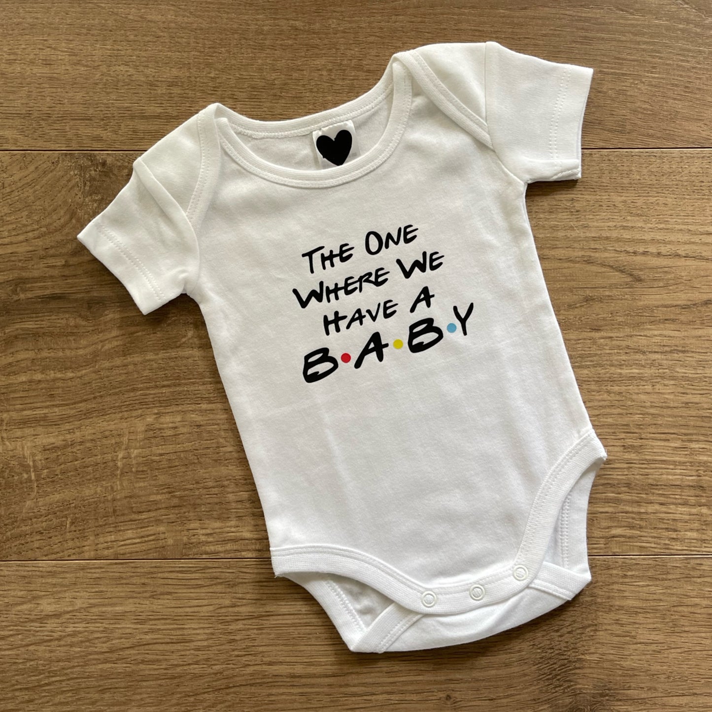 The one where we have a baby onesie