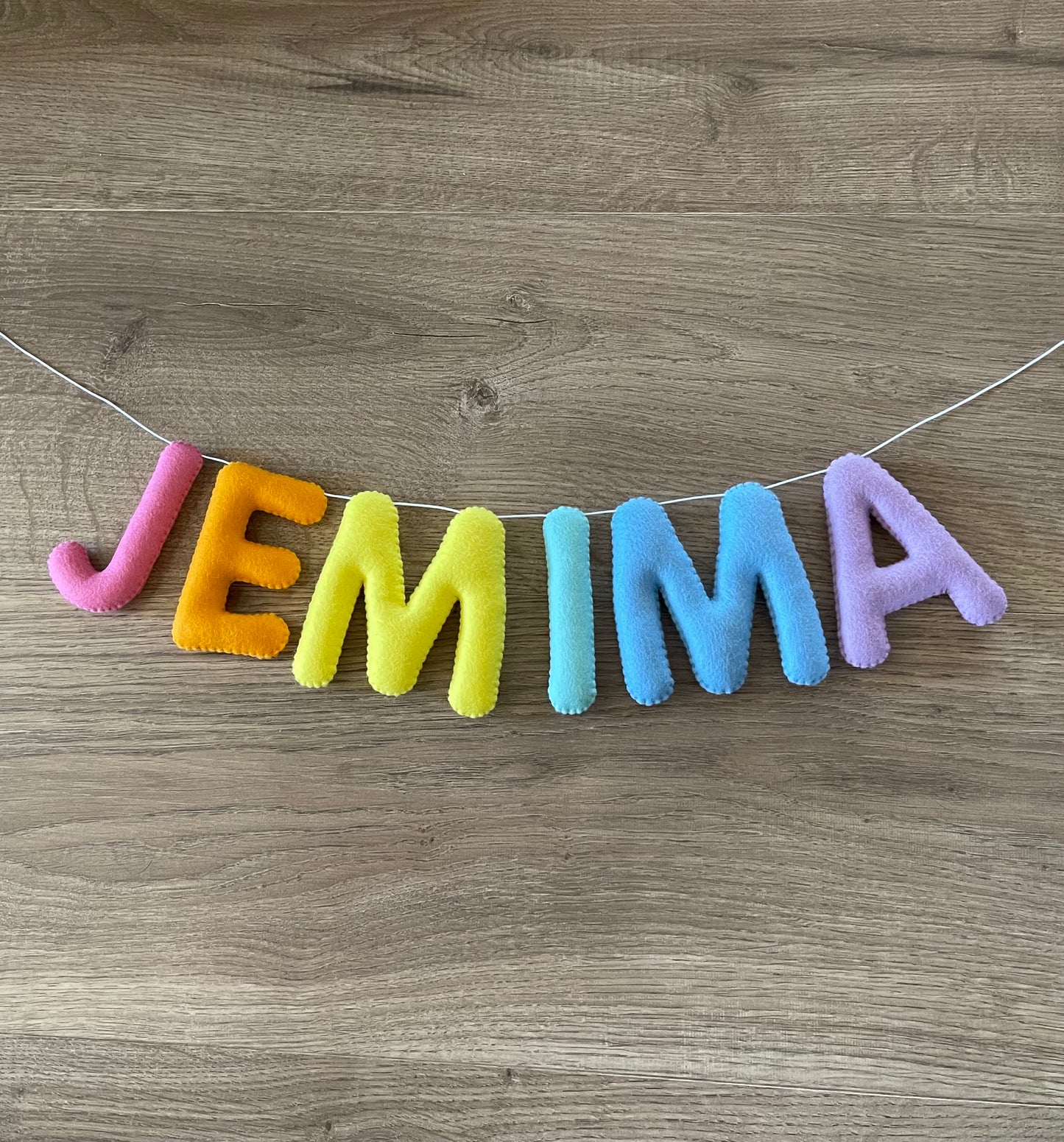 Handmade Personalised Name Felt Garland