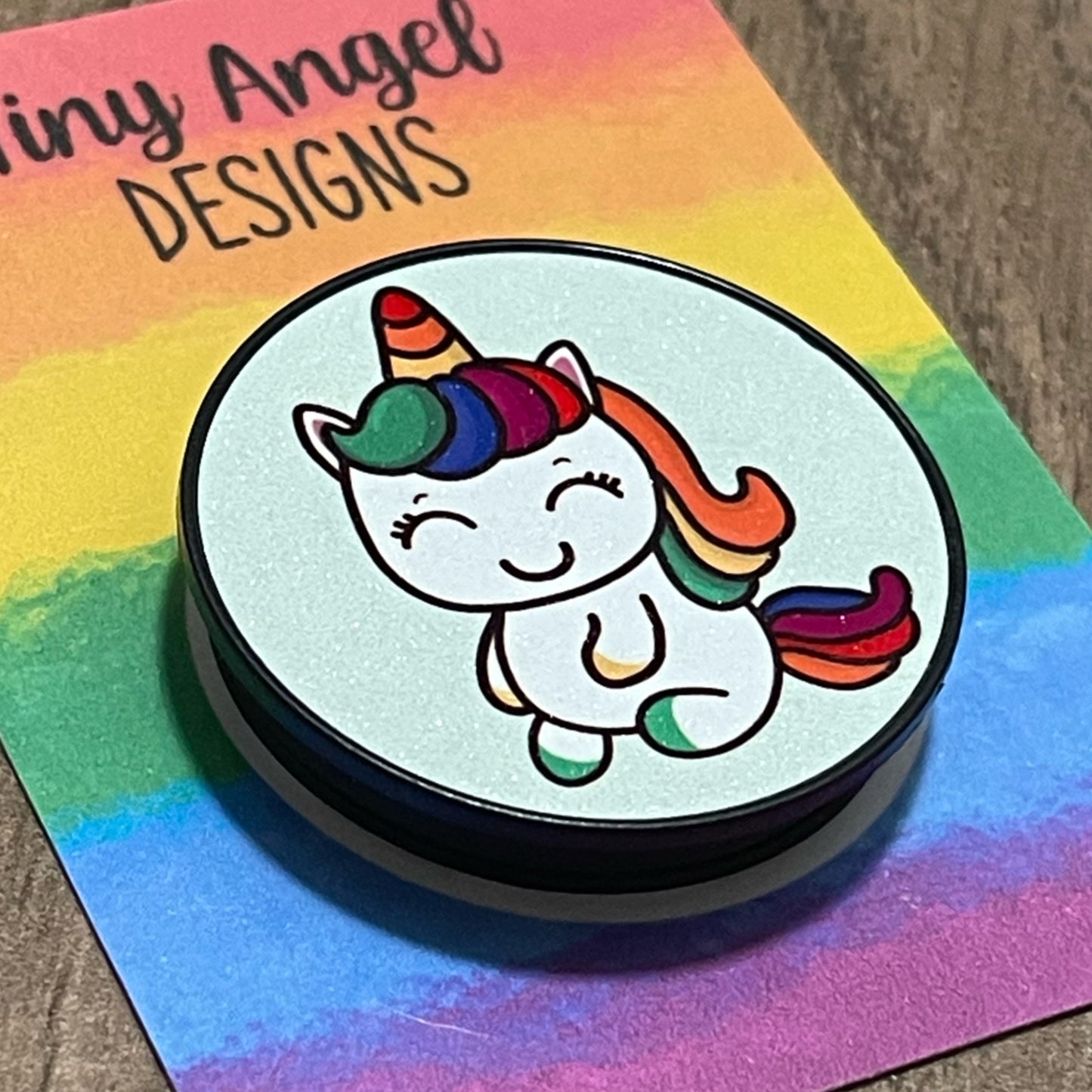 Rainbow Unicorn Pop Socket