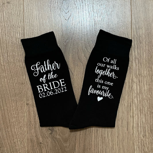 Personalised Father of the Bride socks