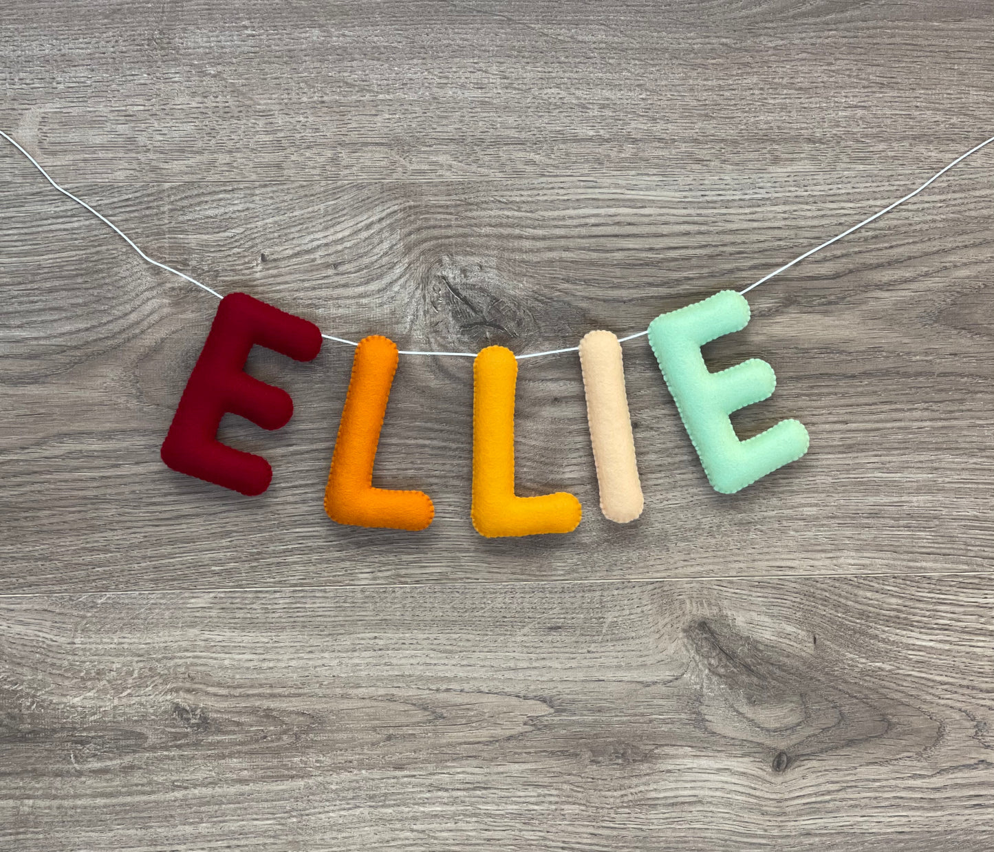 Handmade Personalised Name Felt Garland