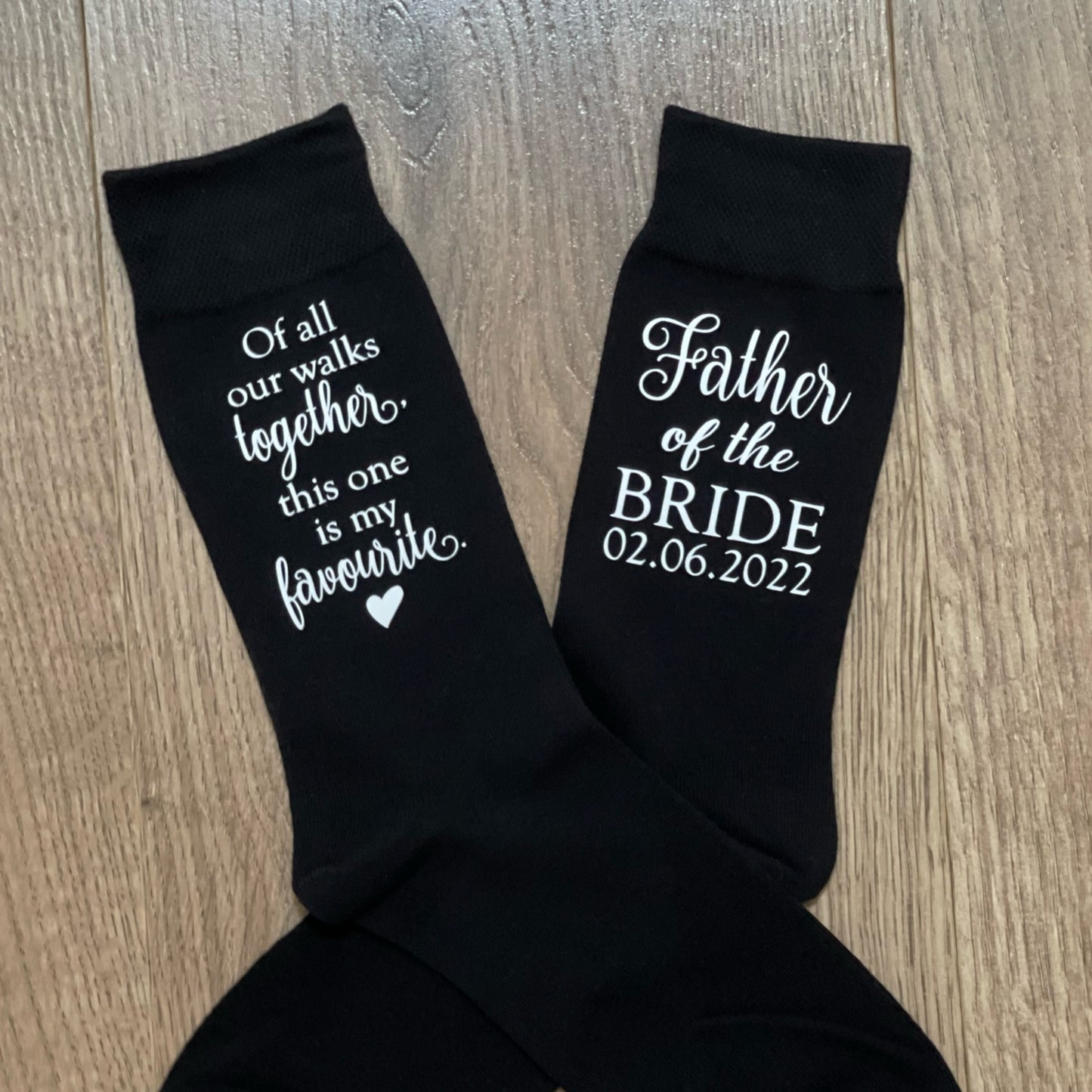 Personalised Father of the Bride socks